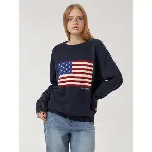[후아유](마산점)[Cali] American Flag Intarsia Pullover WHKAF4T81U