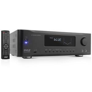 Pyle 5.2채널 하이파이 블루투스 스테레오 앰프 - 라디오, USB, RCA, HDMI, MIC IN, 무선 스트리밍이 가능한 1000와트 AV 홈 스피커 서브우퍼 사운드 수신기, 4K UHD TV, 3D, 블루레이 지원