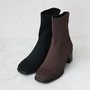 모리스 컴포트 쿠션 미끄럼방지 펌프스 니트 앵클부츠 6.5CM MR-633