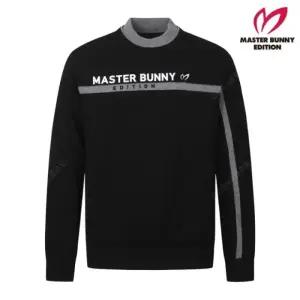 마스터바니 남성 골프 겨울 방풍 이중넥 레이어드 니트 412B4SW911