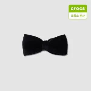 [크록스 본사] 라지 블랙 벨벳 리본 지비츠 10016724