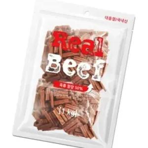 고품질 고단백 비프져키 1kg 반려견 간식 소고기 강아지 스낵 (WFK7E2B)