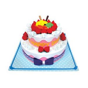 파티용 케이크 펠트소재 평가인증 2단케이크 케이크모형 모형케이크 유치원 어린이집교구 생일파티