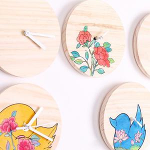 [핸즈스토어] 민화 무소음 원목시계 5종 만들기/무브먼트포함