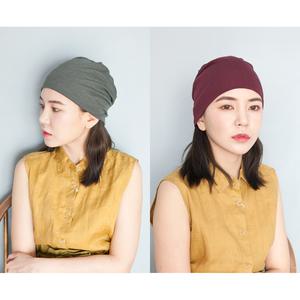여자 항암모자 항암비니 헤어두건 코튼면무지 여성비니 2종 모음