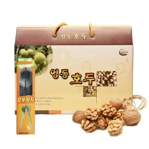 [롯데백화점]친환경팔도 [생산자직송] 무농약 영동 햇 호두(피호두) 1kg+호두망치 증정