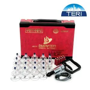 한솔부항기 고급형 19컵+부항펌프+연결줄+지압봉 열탕소독 가능