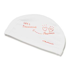 피닉스 디자인 우레탄 아동 수영모 (드로잉 화이트)