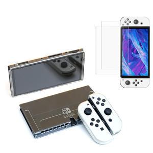 아싸라봉 닌텐도 스위치 OLED 젤리 TPU 케이스 강화유리 필름 2매 세트 패키지