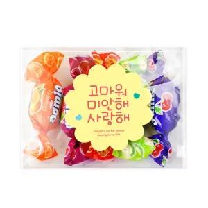 [파티콘]고미사 젤리선물 선물 구디백 개별 소분포장  학교 학급 단체 입학 졸업 행사 애플데이 위클래스