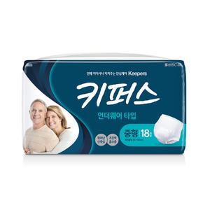 [신제품]키퍼스 언더웨어 중형 72매 18x4 성인용 팬티형 기저귀