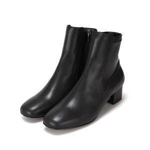 [BABARA](의정부점)소가죽 스판 4cm 앵클부츠 BBG803BK