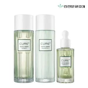 김정문알로에 큐어 피토 그린 토너+에멀전+앰플 세트