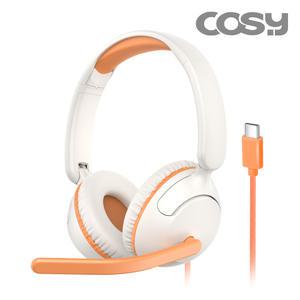 코시  비타 어학용 붐마이크 C타입 청력보호 헤드셋 HS2254C 오렌지