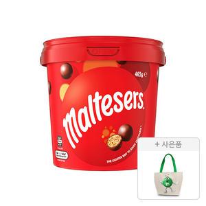 몰티져스 밀크, 버켓, 465g, 1개 + 증정 ( 24 엠앤엠즈 토트백, 그린,1개 )