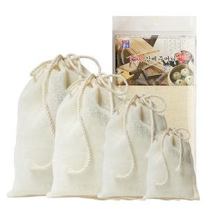 국산 천연 삼베 주머니 대형(27x34) 10p 편백나무 제습제 탈취제 육수망 국물 다시망 치즈 만들기 면보자기