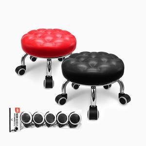 가오스 쿠션왕 이동식 작업의자 부드러운 무빙 동글뱅이 엠보 의자 + 바퀴5개 추가