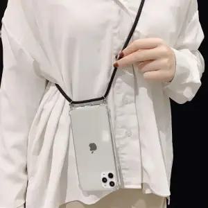 핸드폰 분실 도난방지 숄더 스트랩 롱 목걸이 줄 갤럭시 S25 FE 엣지 울트라 플러스 투명 젤리 범퍼 케이스