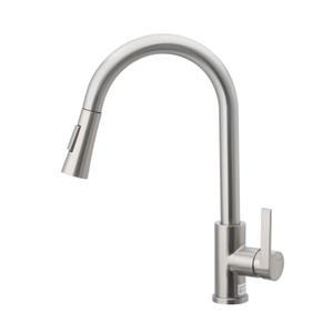 거위목 싱크대 수전 주방 씽크대 수전교체 무광 니켈 2WAY