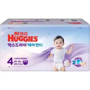 하기스 맥스드라이 에어 팬티 4공용 대형 48매
