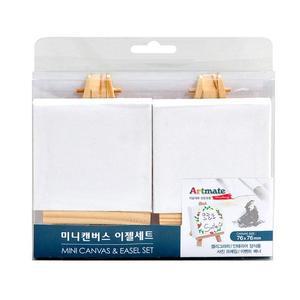 미니캔버스 이젤 세트 7.6x7.6cm 2입 1개 유화 아크릴 미술용 DIY