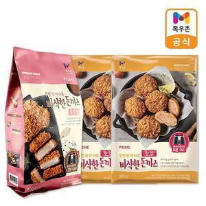 [목우촌] 프라임 통등심 돈까스 500g + 프라임 한입 돈까스 500g x 2개