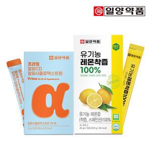 [SET] 일양약품 프라임 알파CD 30포 1박스+ 유기농 레몬즙 15포 1박스