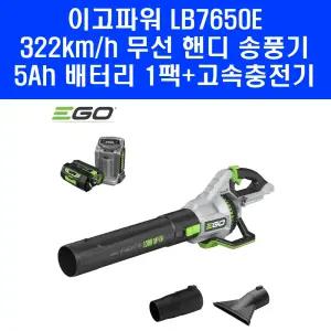 이고파워 LB7650E 무선 충전 대포 핸드 송풍기 5Ah 배터리 1팩 + 고속 충전기