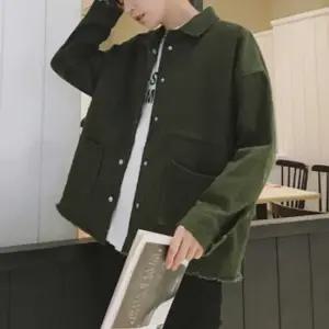 남자 스타일 패션 카키 면자켓 데일리 학생 캐주얼 봄자켓루즈핏자켓 블랙자켓면자켓