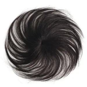 정수리커버 인모 부분가발 블랙/커버/남성/남자/머리/패션/아빠/탑커버/노인/데일리/스타일링/접착/헤어