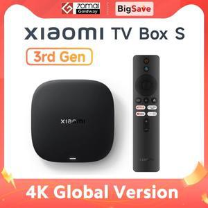 셋톱박스 글로벌 버전 Xiaomi TV Box S 3세대 4K Ultra HD 블루투스 52 Wifi6 32GB ROM Google TV Google A