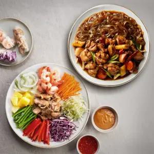 애슐리 한식 세트 당면 듬뿍 매콤 안동찜닭 2인분쉬림프 불고기 월남쌈 2인분 총 4인분 밀키트 748696