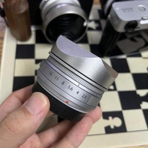 Fujifilm Fujinon XF23mm F2.8 - XE5 카메라용 금속 캡이 있는 금속 사각 렌즈 후드