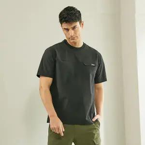 [GEOX] 남성 라이크라 라운드 반팔 티셔츠_G24SSTS11MBK