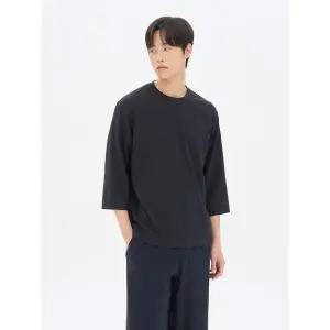 탑텐 남성 쿨먼트 크링클 7부 티_MSF2TS1211