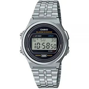 Casio A171WE-1A Standard Vintage Watch 남녀공용 Classic Quartz Digital Metal Silver Black Bracelet T