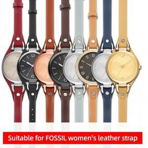 Fossil ES3060 ES3565 ES2830 3077 3262 4176 4119 8mm 가죽 시계 스트랩 부드러운 소 여성 작은 밴드
