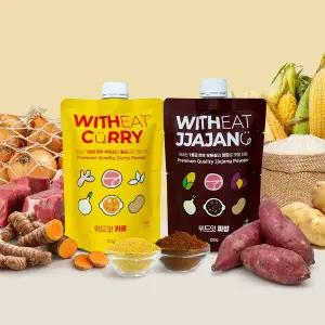 위드잇 아이 카레, 짜장 가루 120g x 2팩(파우치형)