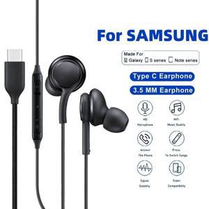 삼성 갤럭시 S25 S24 S23 울트라용 C타입 유선 이어폰 USB C 헤드폰 A56 A55 A54 A34 노트 20 10 3.5mm 잭