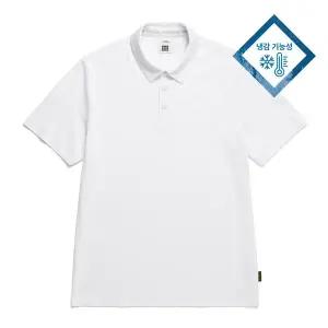 [내셔널지오그래픽] N242MPL810 피케 반팔 카라 티셔츠 WHITE