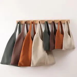 가방 가을 에코백 여행 토트백 장바구니 니트 용 쇼핑백 쇼퍼백 겨울 여성 무드 칼라