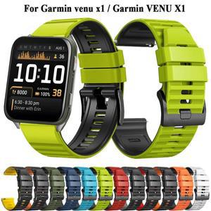 Garmin Venu X1 시계 액세서리 용 밴드 시계줄 교체 손목 스포츠 실리콘 스트랩