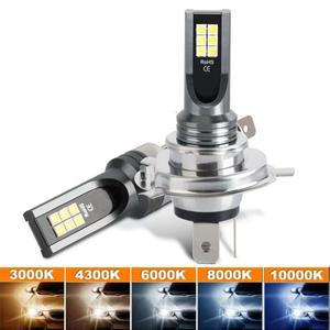 2개 3030 H4 H7 LED 자동차 안개등 H11 H8 H9 H16JP H3 헤드라이트 전구 9005 운전 헤드램프 6000K 12V 24V