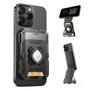 MagSafe 지갑용 에어태그 홀더 SUPCASE 마그네틱 에어태그 지갑 남성용 폰 스탠드 카드 홀더 삼각대 iPhone