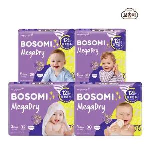 [보솜이][깨끗한나라] 보솜이 기저귀 메가드라이 팬티형 4종 4팩 모음전