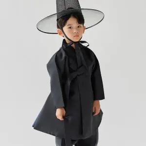 [키즈톡톡]진우 남아 한복 (5-16호) /갓 미포함/ 설날 추석 양반 도령 저승사자 사자보이즈 블랙 할로윈