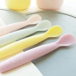 [골드스마일]이유식스푼1P 실리콘숟가락 아기 유아 수저 조기 중기 유아수저