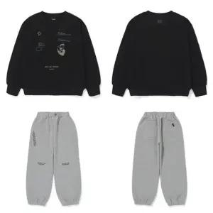 [갤러리아] 상하세트   AZH7TS01BK/AZH7PT02MG블랙맨투맨티셔츠