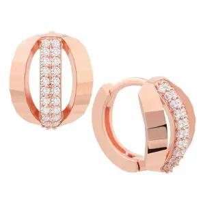 [오노마] ONM 14K 금침 로즈골드 컷팅 원터치 링 큐빅 라인