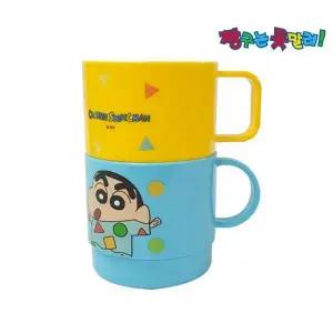 [골드스마일]짱구 손잡이 도형컵 2P